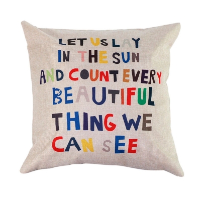 Almohada con letras