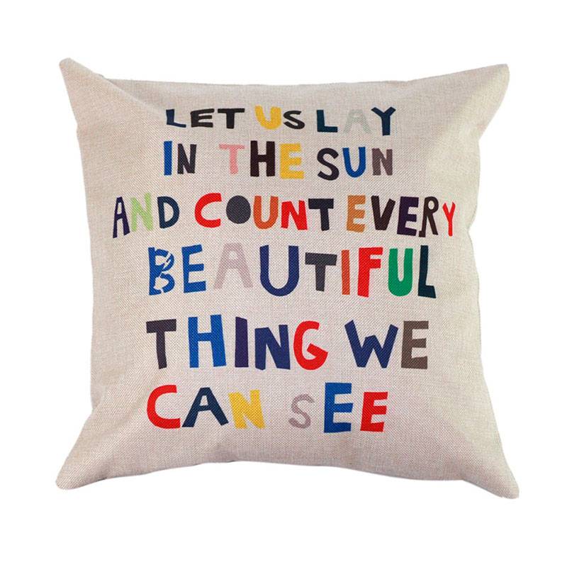Almohada con letras